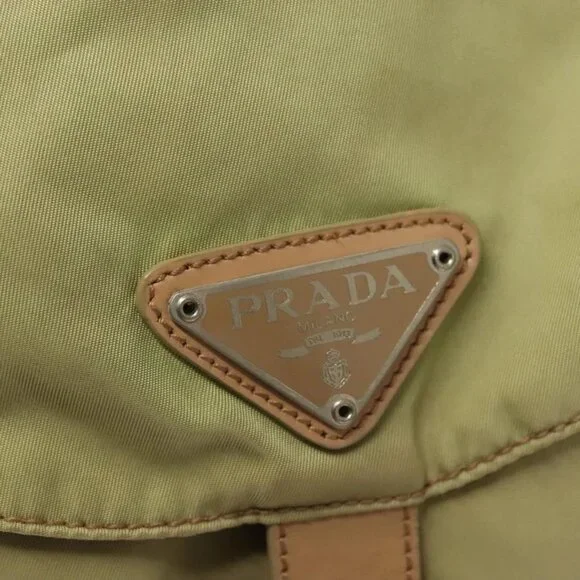PRADA Backpack Nylon Beige Silver Auth bs28213 - www  display picture 2